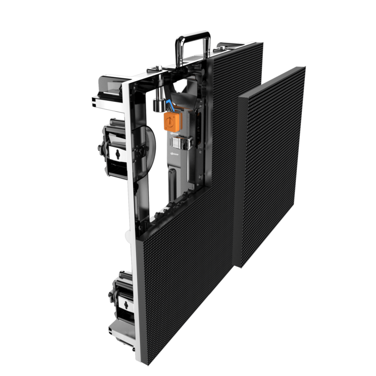 LED display module with front and rear access for easy maintenance.