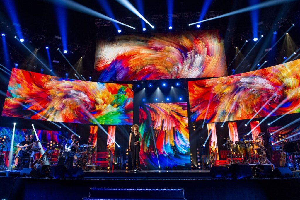 LEDA rental LED display used at a live concert, delivering stable and vibrant visuals